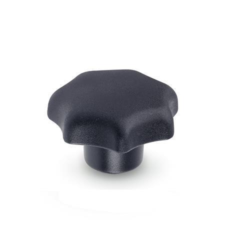 Otto Ganter Star Knob Plastic Bush Stainless Steel, DIN 6336